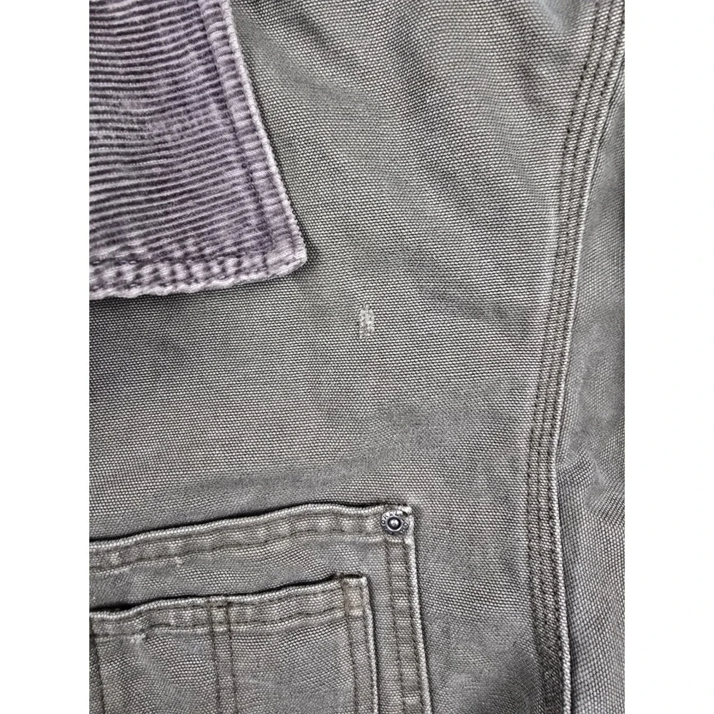 Vintage Sorel Canvas Work‎ Jacket Mens L Corduroy Collar Fleece Lined Distressed